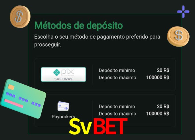O cassino Svbet oferece uma grande variedade de métodos de pagamento